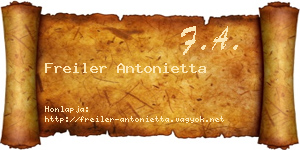 Freiler Antonietta névjegykártya